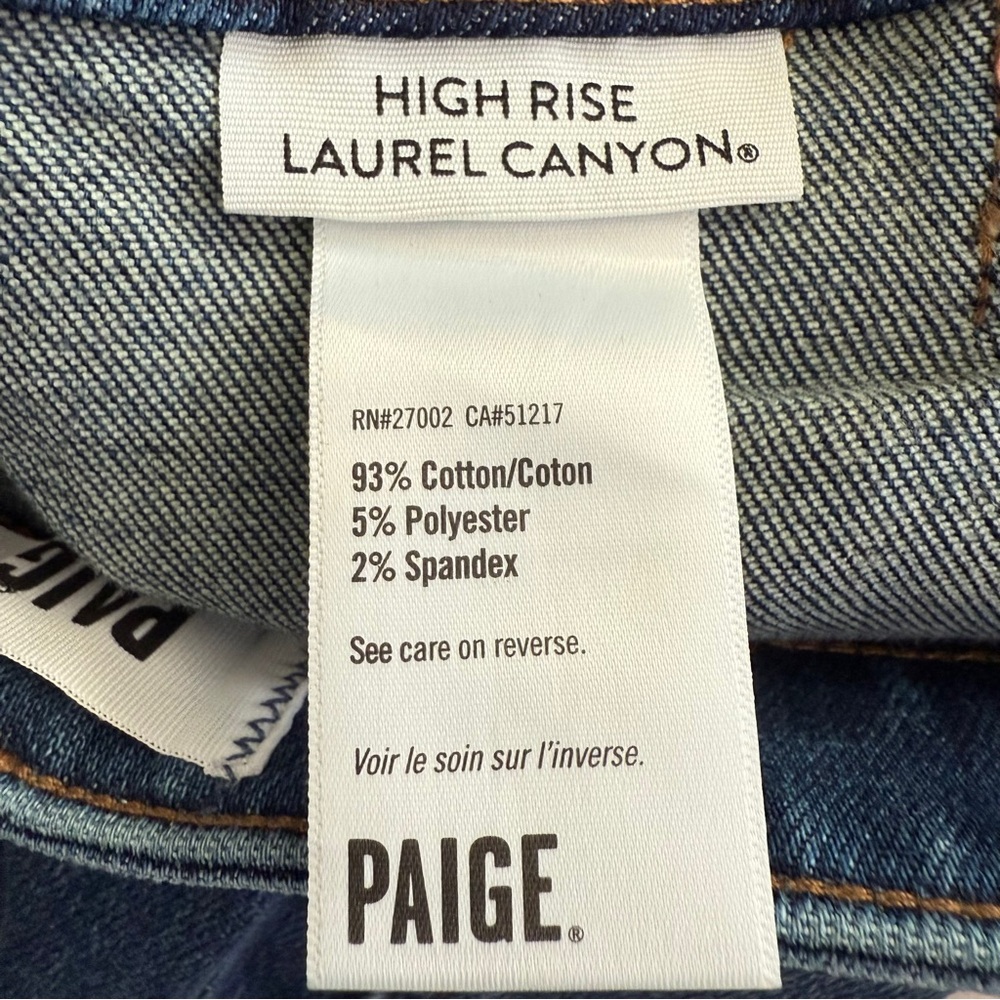 Paige High Rise Laurel Canyon Bootcut Jean 26 - Picture 6 of 8